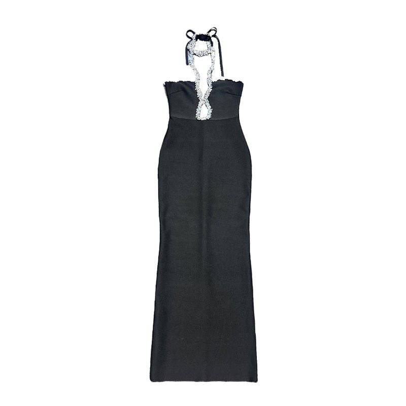 Bella Crystal Black Maxi Dress - Hot fashionista