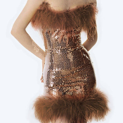 Gillian Mini-robe bustier ornée de sequins