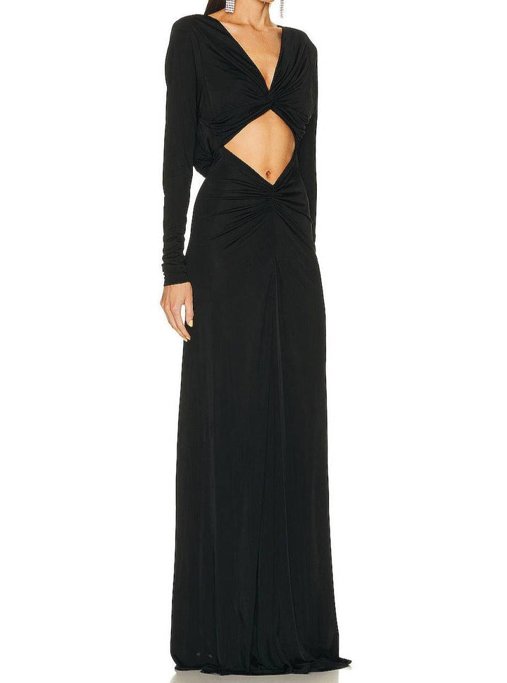 Lainie Cutout Long Sleeves Maxi Dress - Hot fashionista