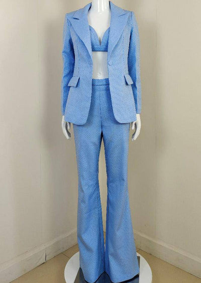 Haut bralette et blazer trois pièces Margie avec pantalon long 