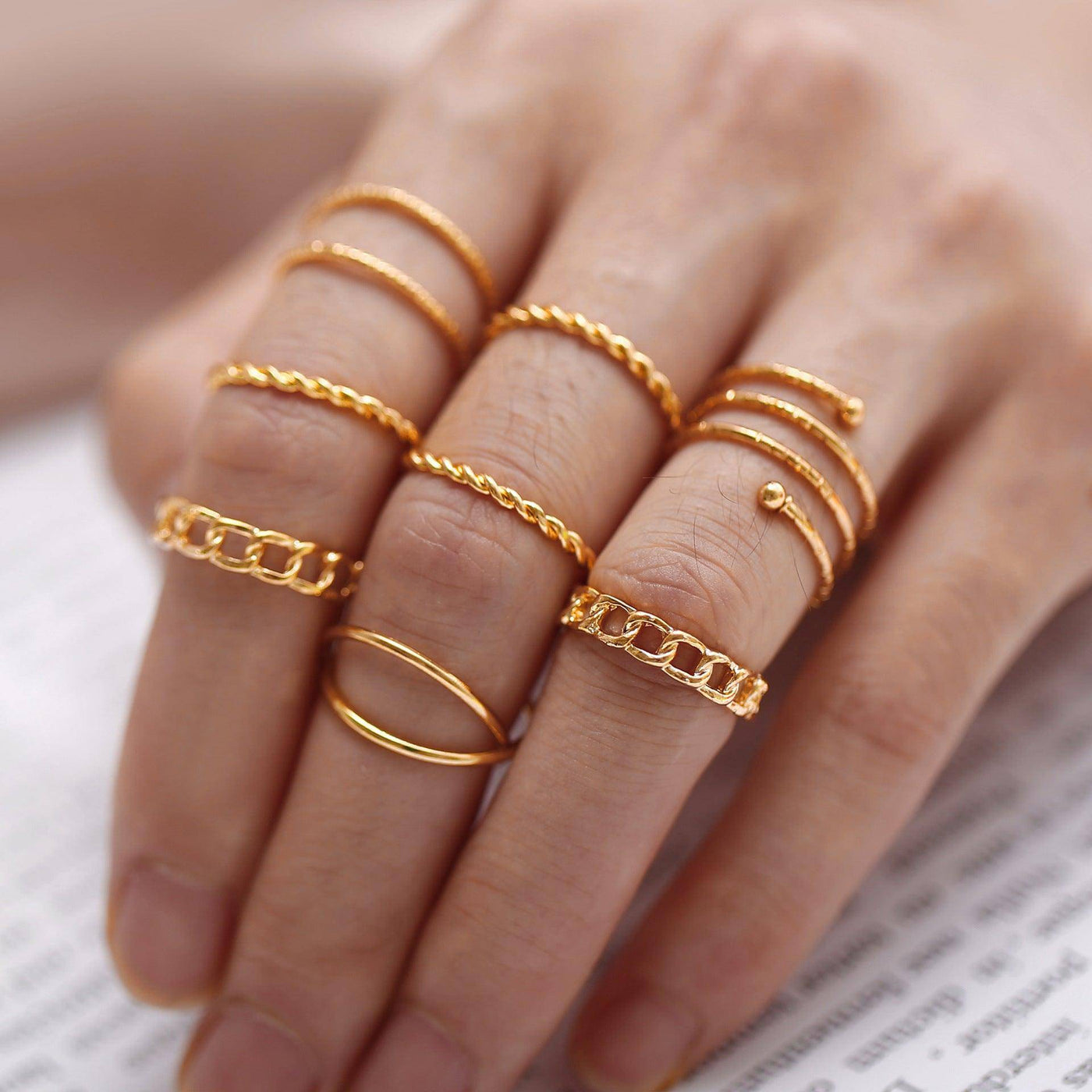 Blaire Assorted 8-pieces Rings Set