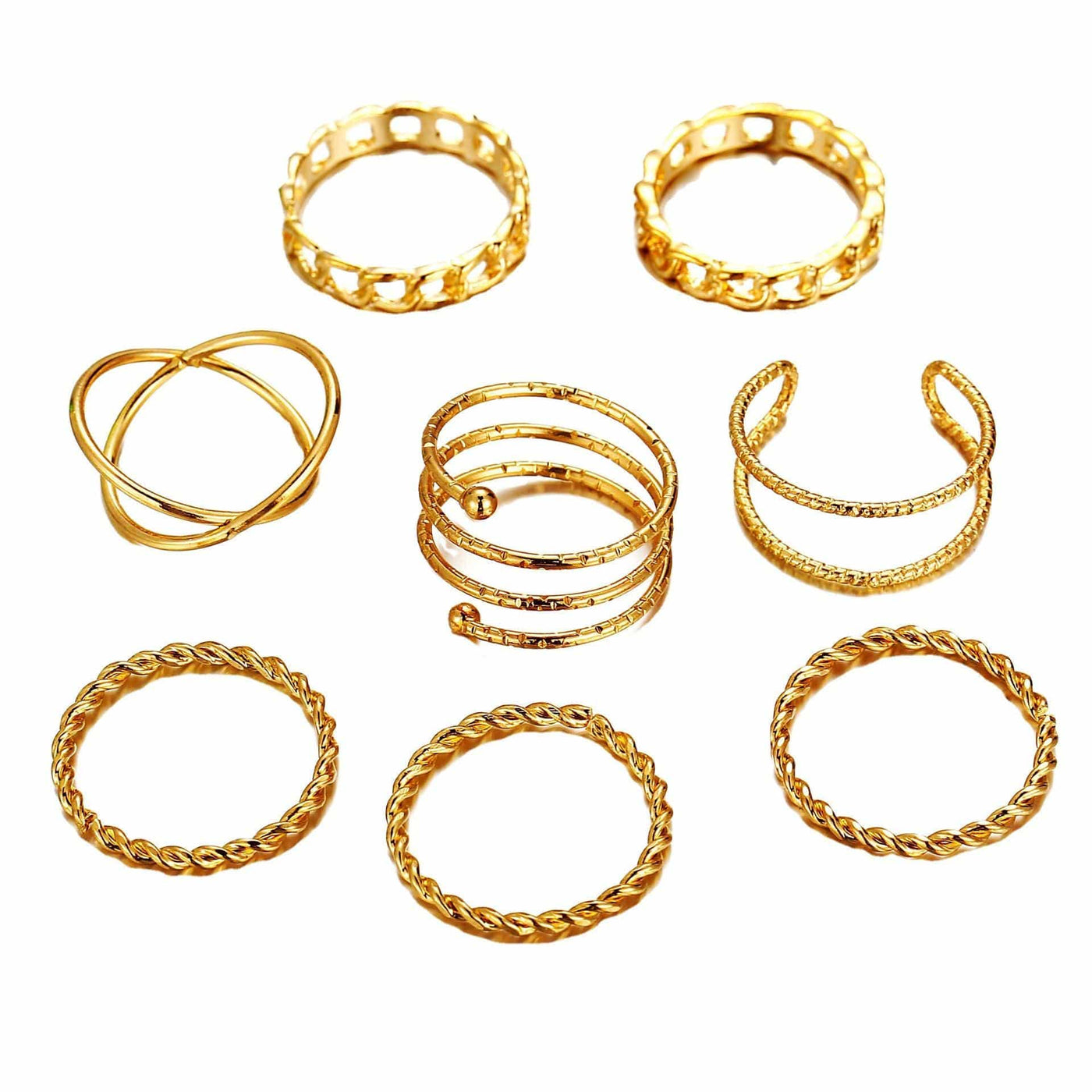 Blaire Assorted 8-pieces Rings Set