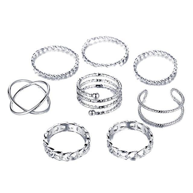 Blaire Assorted 8-pieces Rings Set