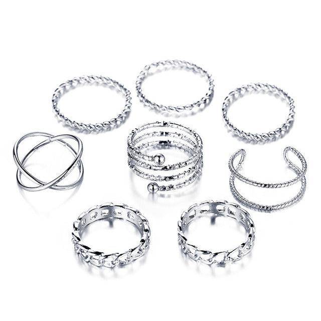 Blaire Assorted 8-pieces Rings Set