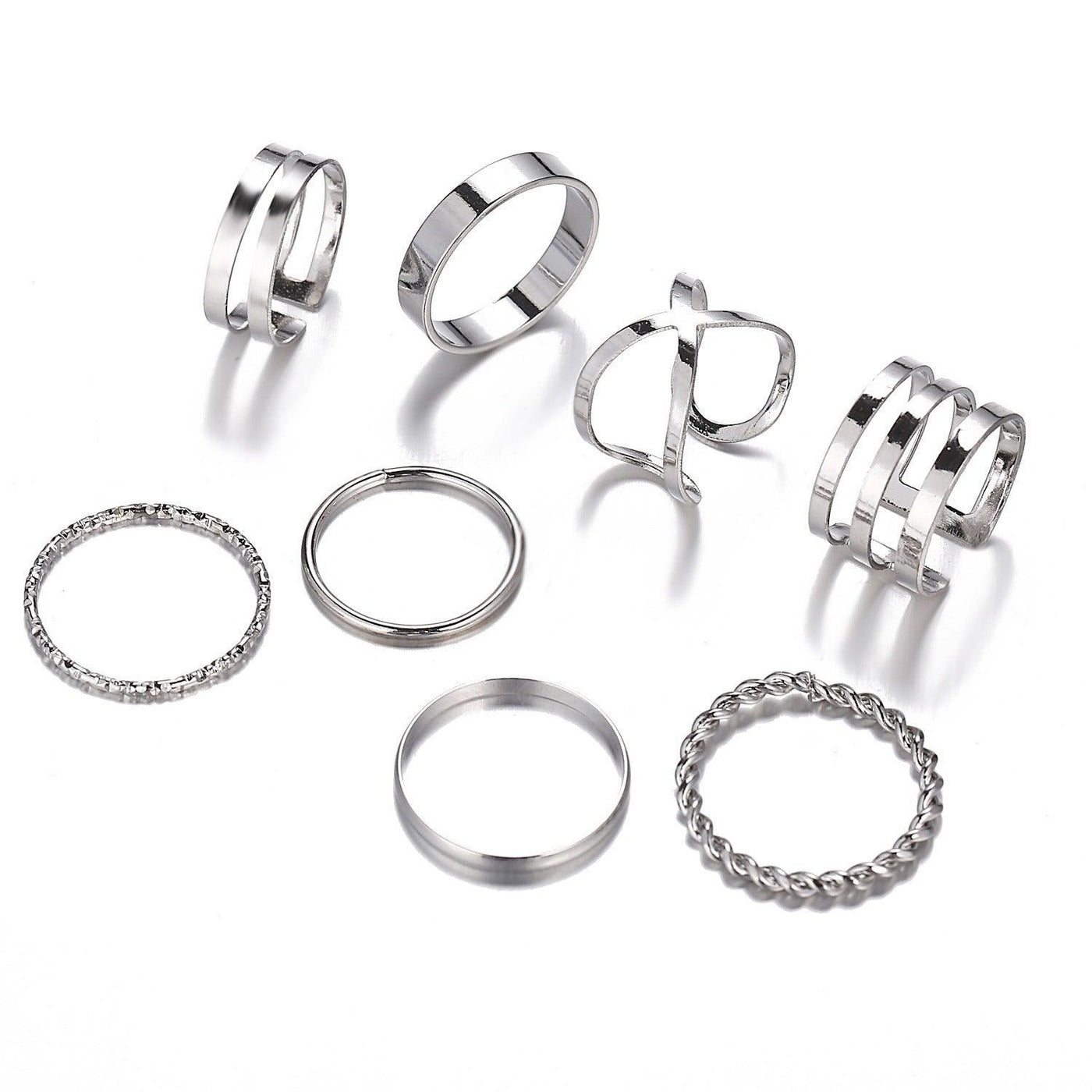 Claire Assorted 8-pieces Rings Set