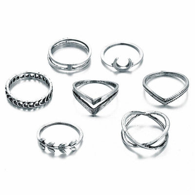 Juego de anillos surtidos Claire de 8 piezas 