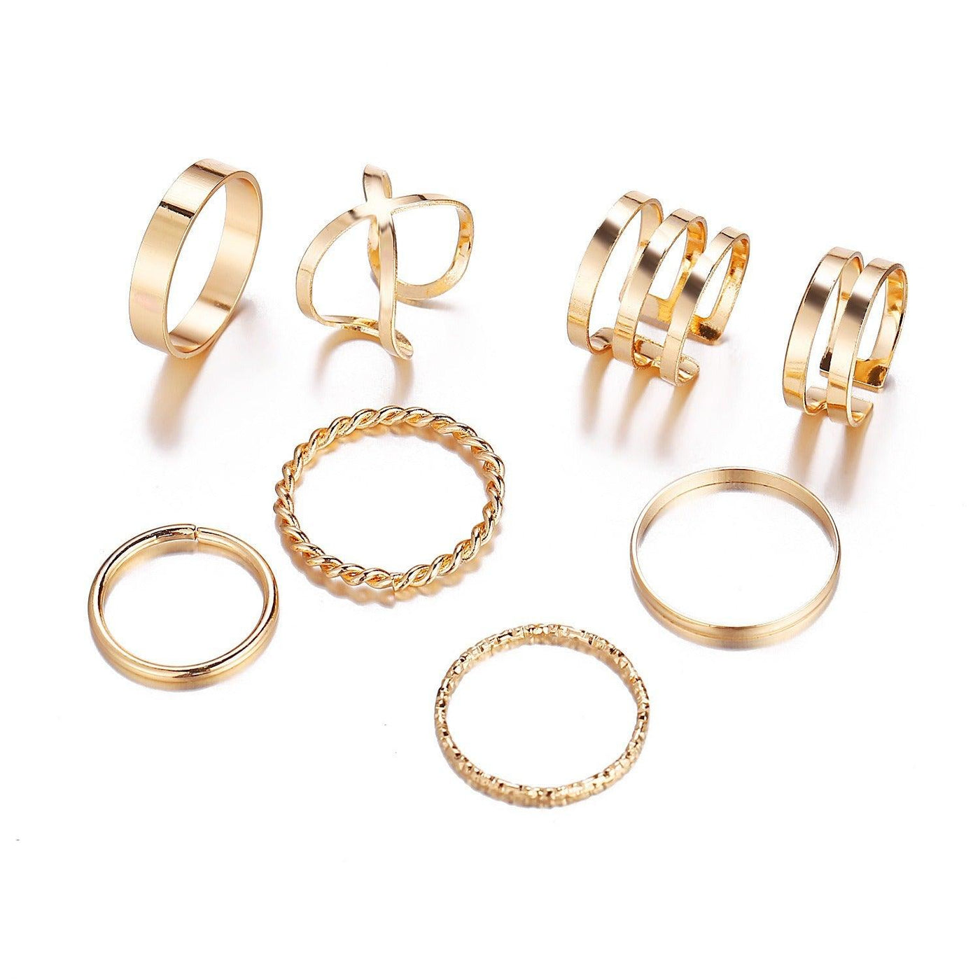 Claire Assorted 8-pieces Rings Set