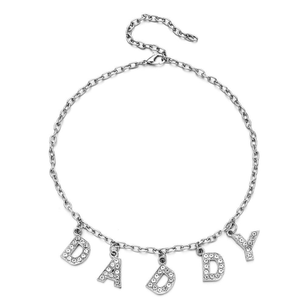 Collier pendentif lettre strass Skyler 