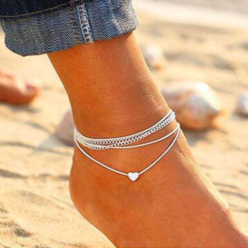 Esmee Silver Anklet Set