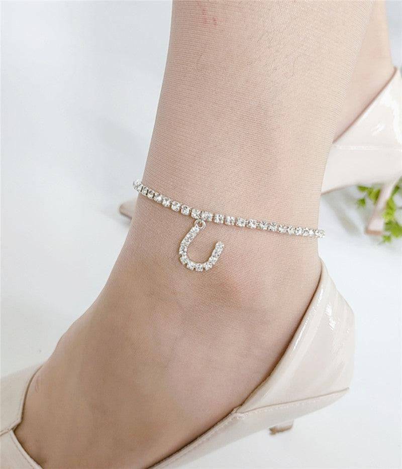 Belle Letter Print Anklet