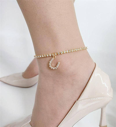 Belle Letter Print Anklet