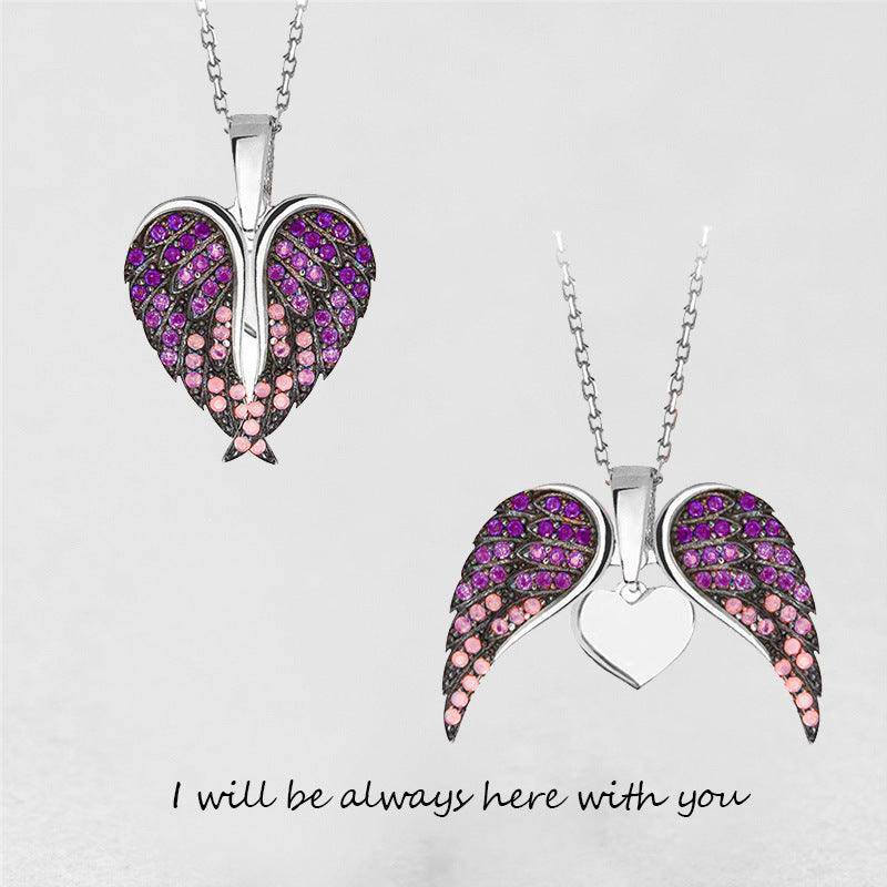 Jessica Crystal Wing Pendant Necklace