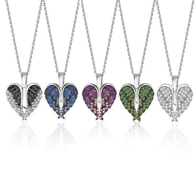 Jessica Crystal Wing Pendant Necklace