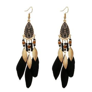 Karsyn Feather Drop Earrings