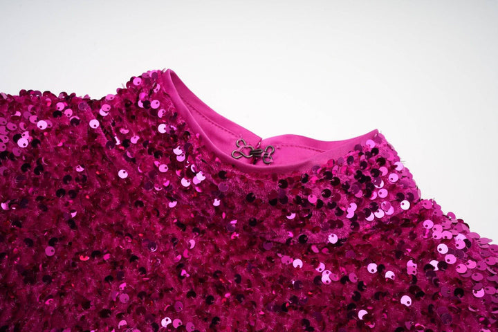 Lorrie Cropped Sequin Top and Silken Skirt With Slits - Hot fashionista