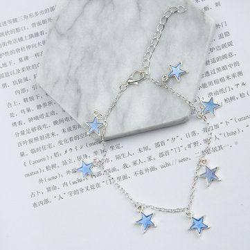 Chelsy Luminous Blue Star Anklet