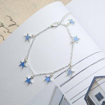 Tobillera con estrella azul luminosa de Chelsy