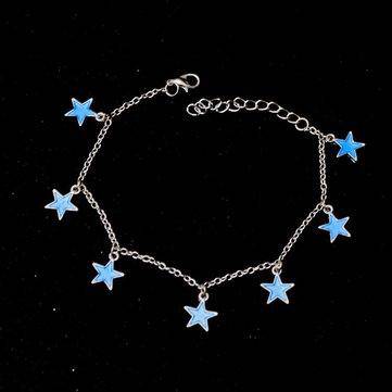 Chelsy Luminous Blue Star Anklet