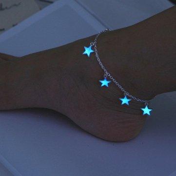 Tobillera con estrella azul luminosa de Chelsy