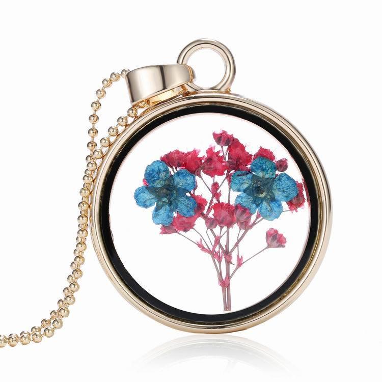 Collier pendentif fleur crie 