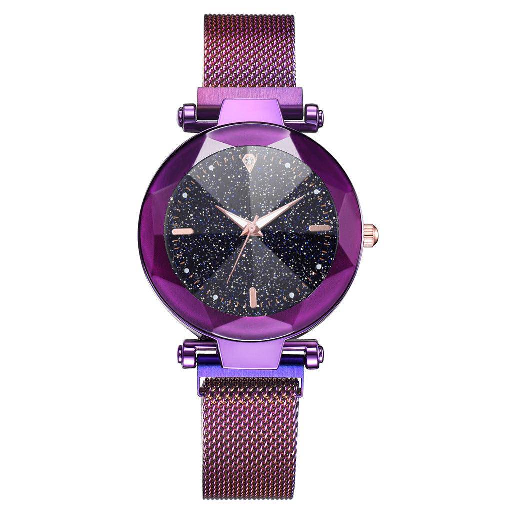 Reloj de acero de lujo Elena Starry Sky 