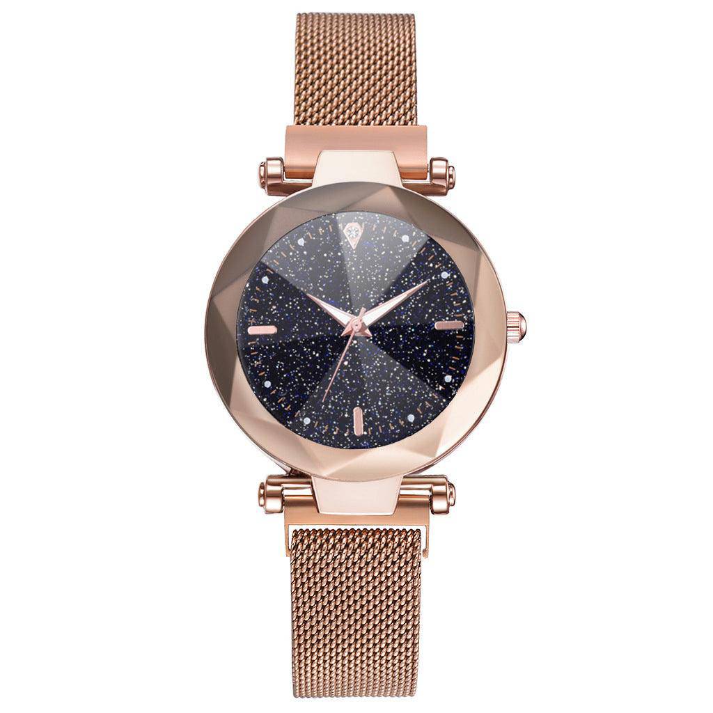 Reloj de acero de lujo Elena Starry Sky 