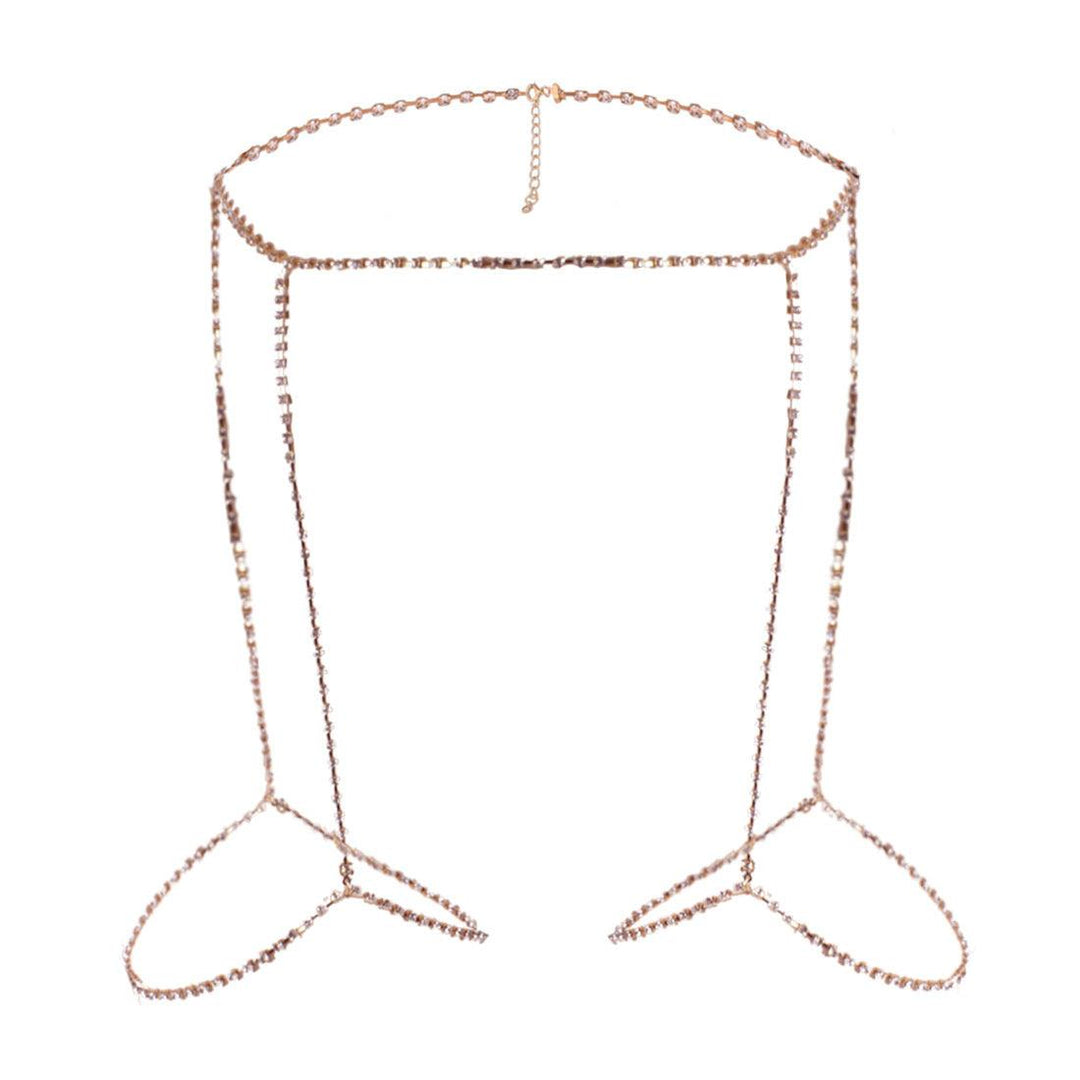 Lottie Crystal Link Waist Leg Body Chain Accessory - Hot fashionista