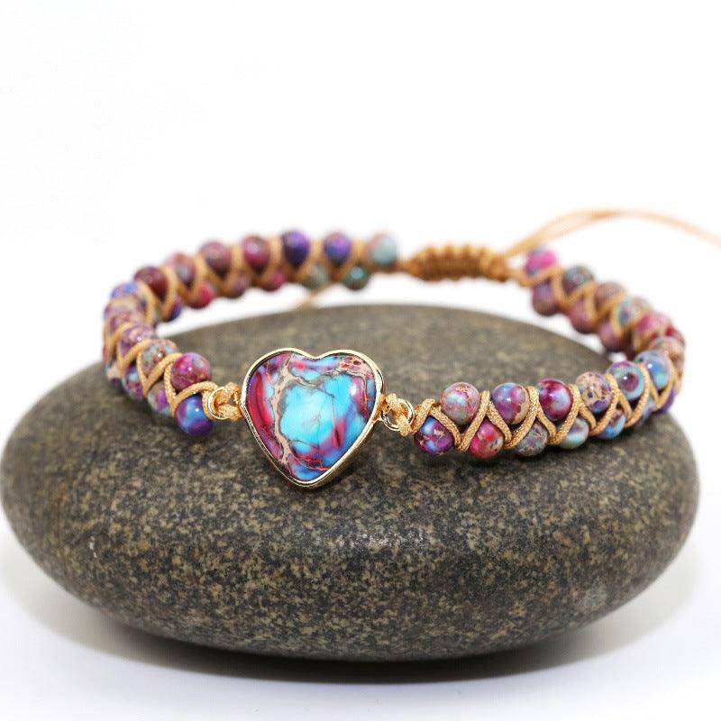 Pulsera de cuerda trenzada con piedras Lacie