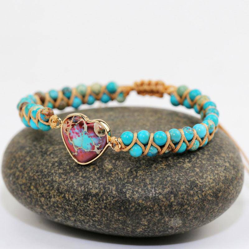 Pulsera de cuerda trenzada con piedras Lacie