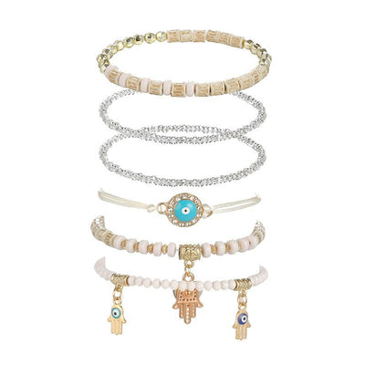 Joetta Bohemia Beaded 6-pieces Anklet Set