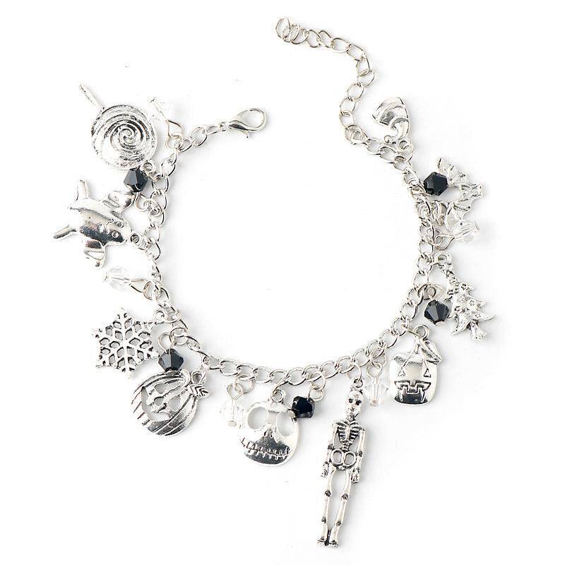 Lacy Assorted Charm Pendant Bracelet