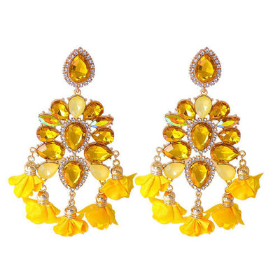 Fancy Chandelier Crystal Earrings