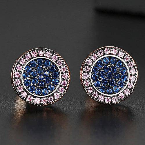 Quin Round Zirconia Earrings - Hot fashionista