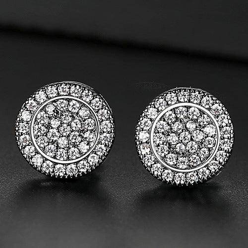 Quin Round Zirconia Earrings - Hot fashionista