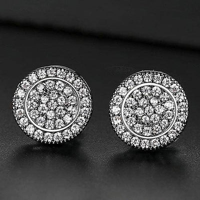 Quin Round Zirconia Earrings