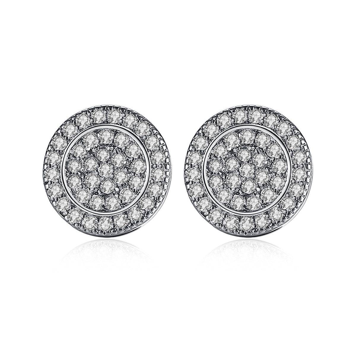 Quin Round Zirconia Earrings