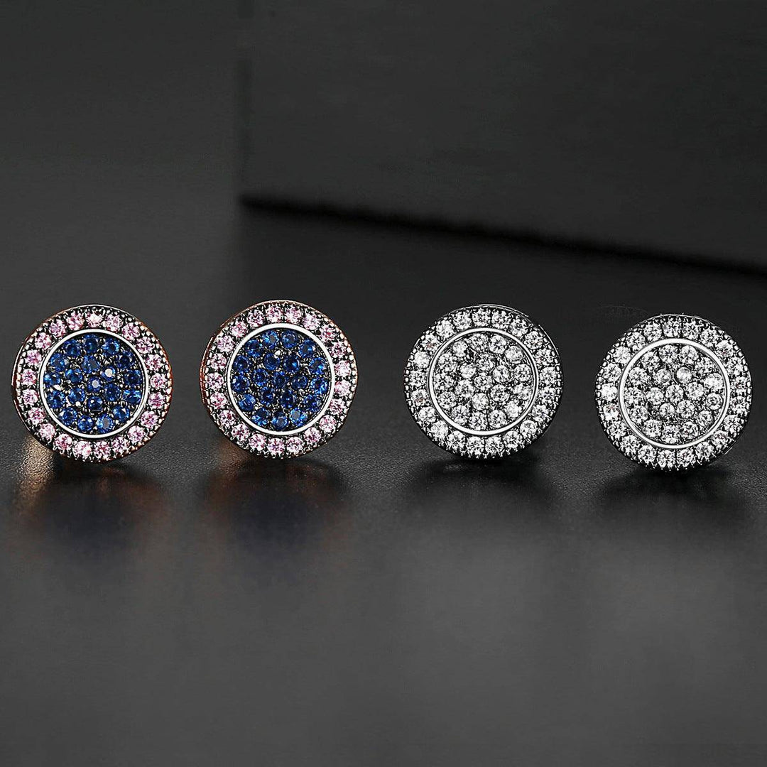 Quin Round Zirconia Earrings - Hot fashionista