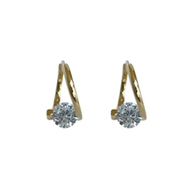 Nia Rhinestone Huggie Earrings