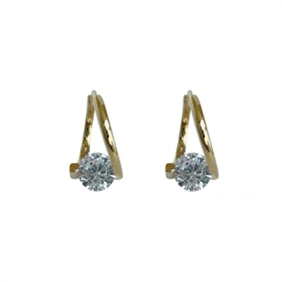 Nia Rhinestone Huggie Earrings