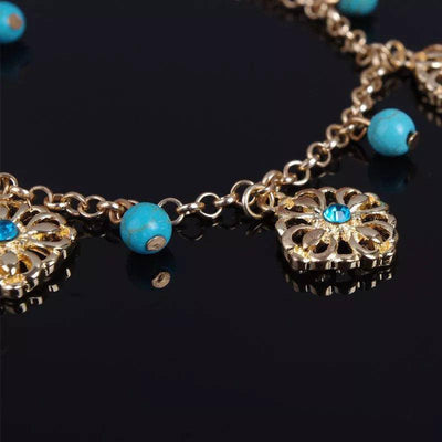 Gillian Flower Pendant Anklet