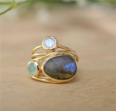 Ethelinda Inlaid Moonstone Ring