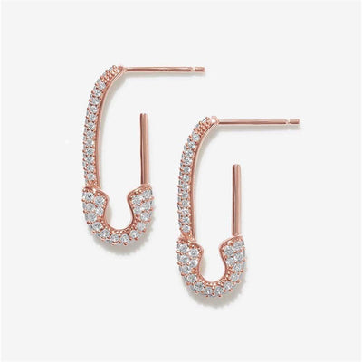 Dina U-shaped Pin Studded Earrings