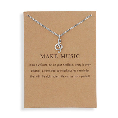 Gabby Music Note Pendant Necklace