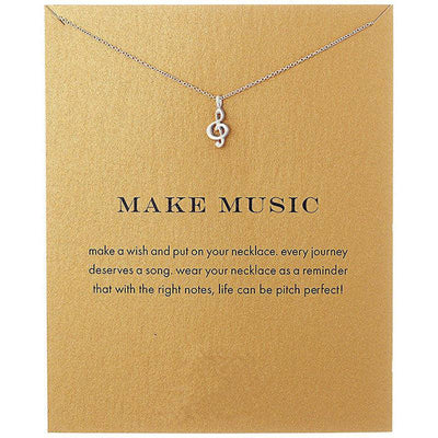 Gabby Music Note Pendant Necklace