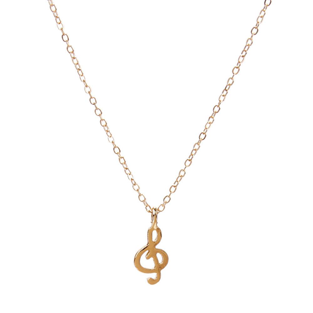 Gabby Music Note Pendant Necklace