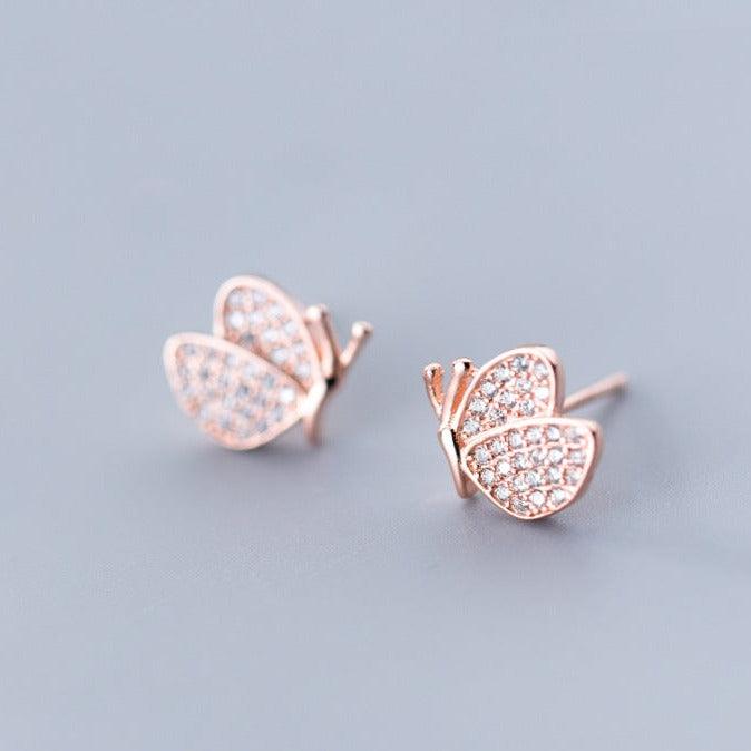 Lisa Crystal Rhinestone Butterfly Earrings - Hot fashionista