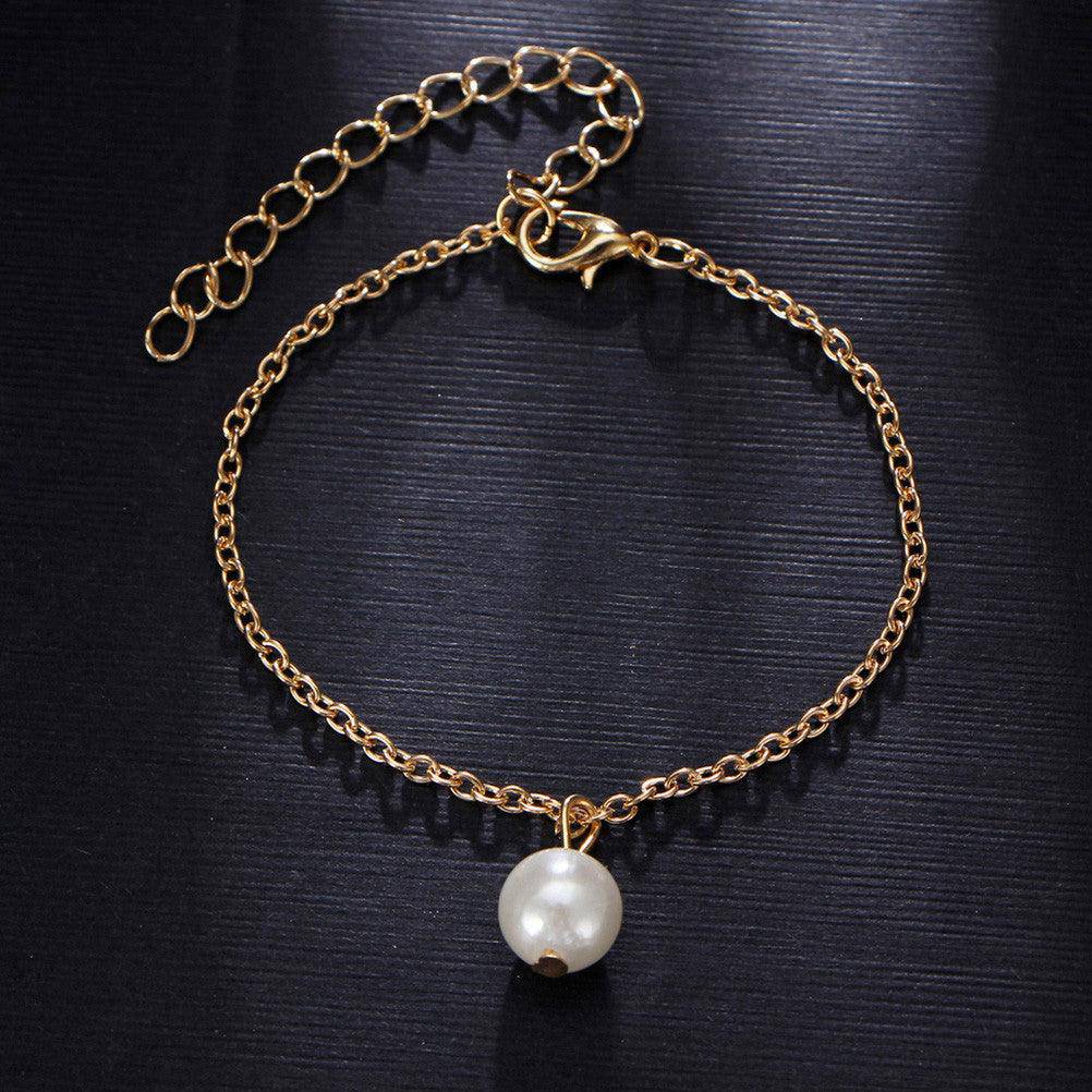 Conjunto de cadenas elegantes de perlas con forma de estrella y luna de Lois 