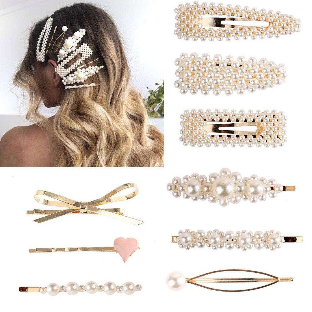 Mackenzie Pearl-Embellished Hair Pin Clip Set - Hot fashionista