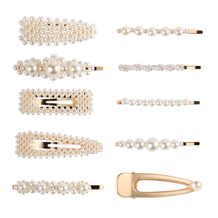 Mackenzie Pearl-Embellished Hair Pin Clip Set - Hot fashionista