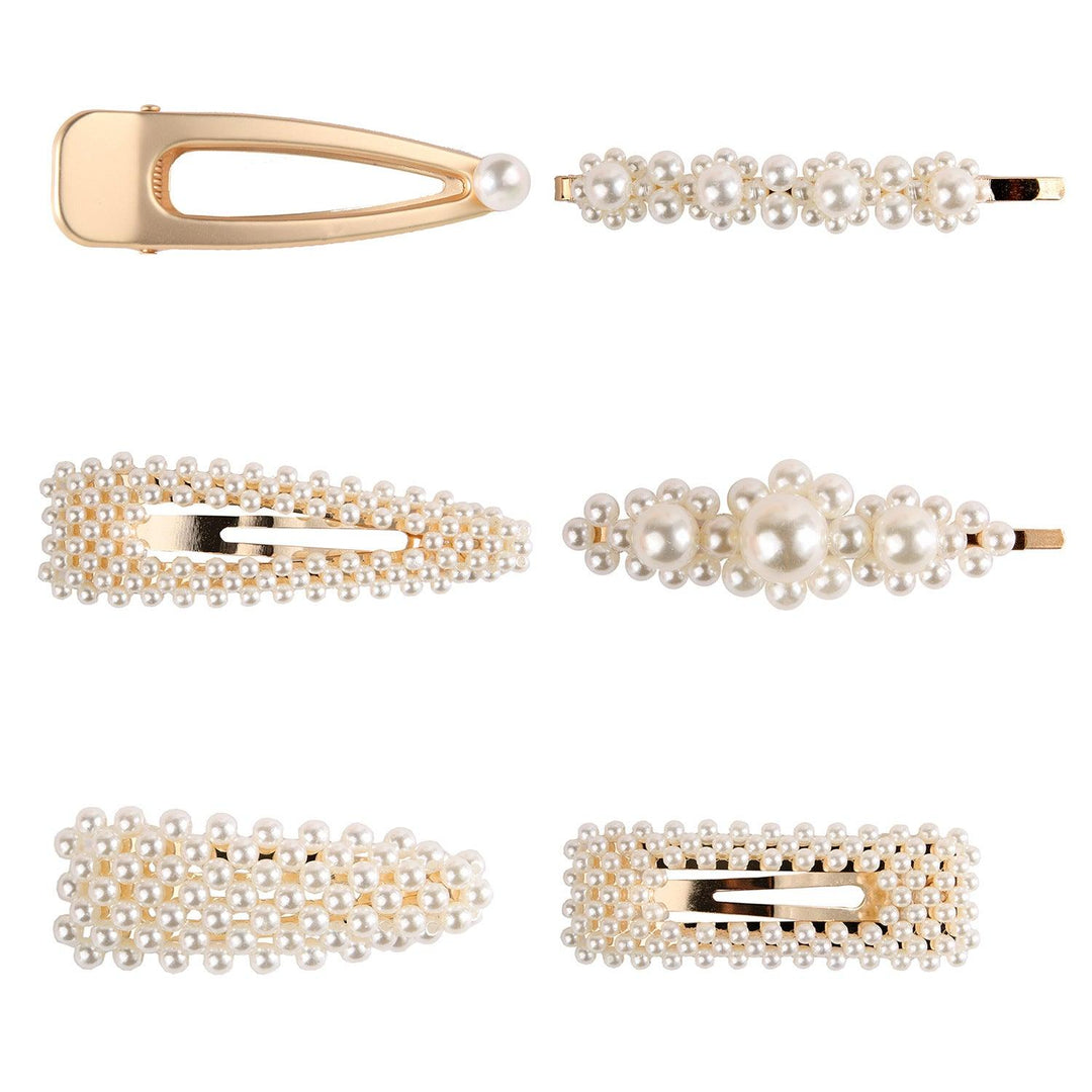 Mackenzie Pearl-Embellished Hair Pin Clip Set - Hot fashionista